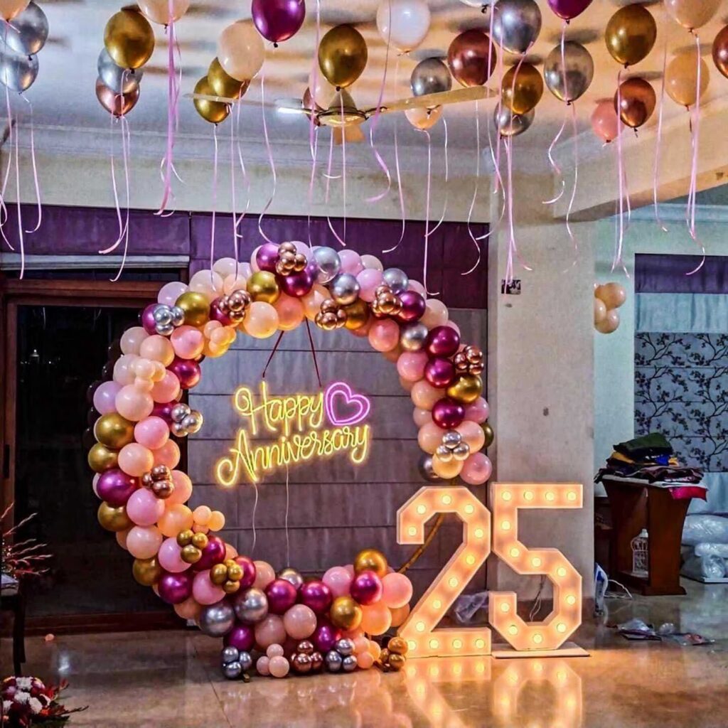 Celebrate your 25th wedding anniversary with elegance and perfection.
